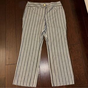 Anne Klein Men's Striped Gray and White Dress Pants
